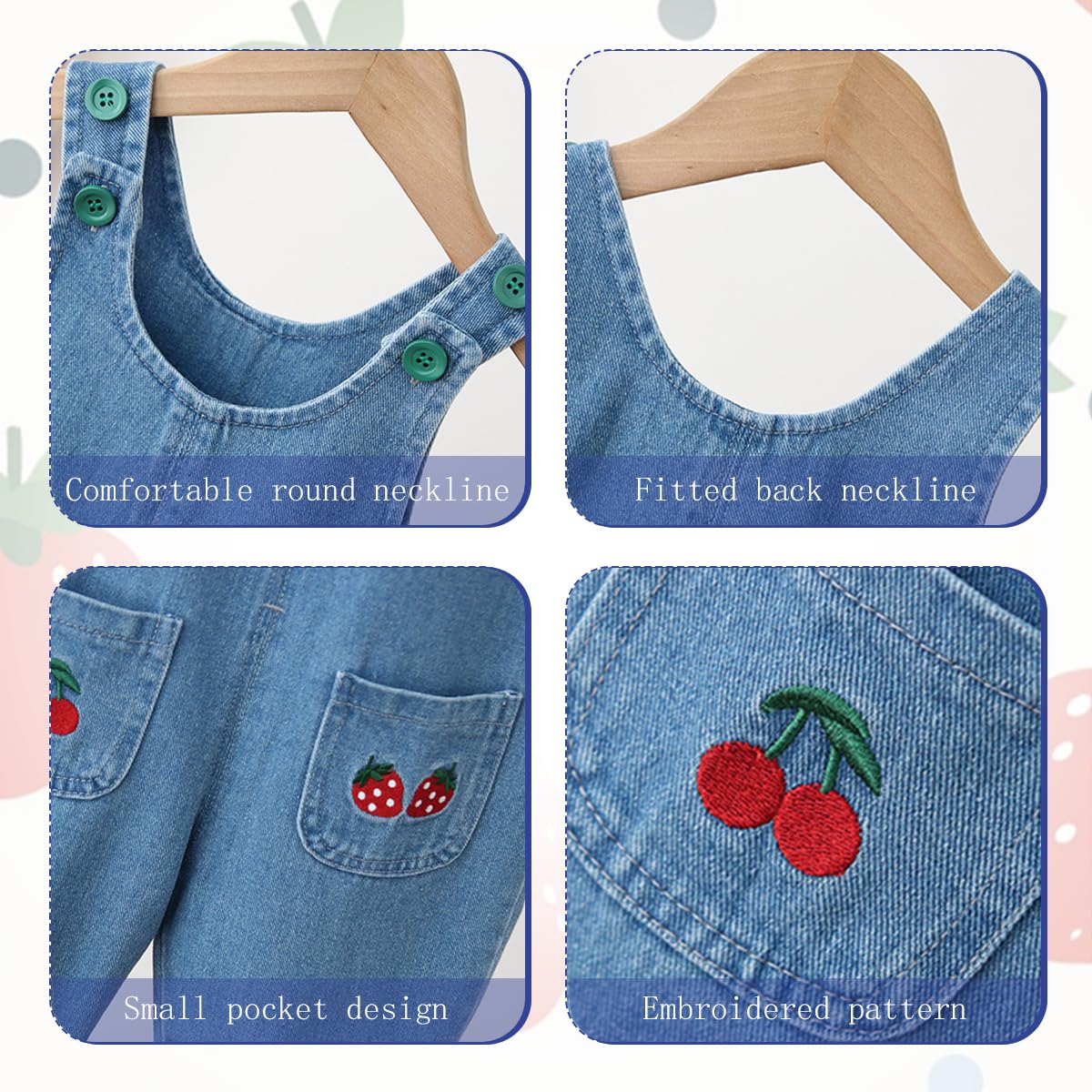 Salopette Neonato Unisex in Denim di Cotone, Tuta a Bottoni Regolabile (6M-5A) - Jeans Elastici Morbidi, Completo Monopezzo per Gioco