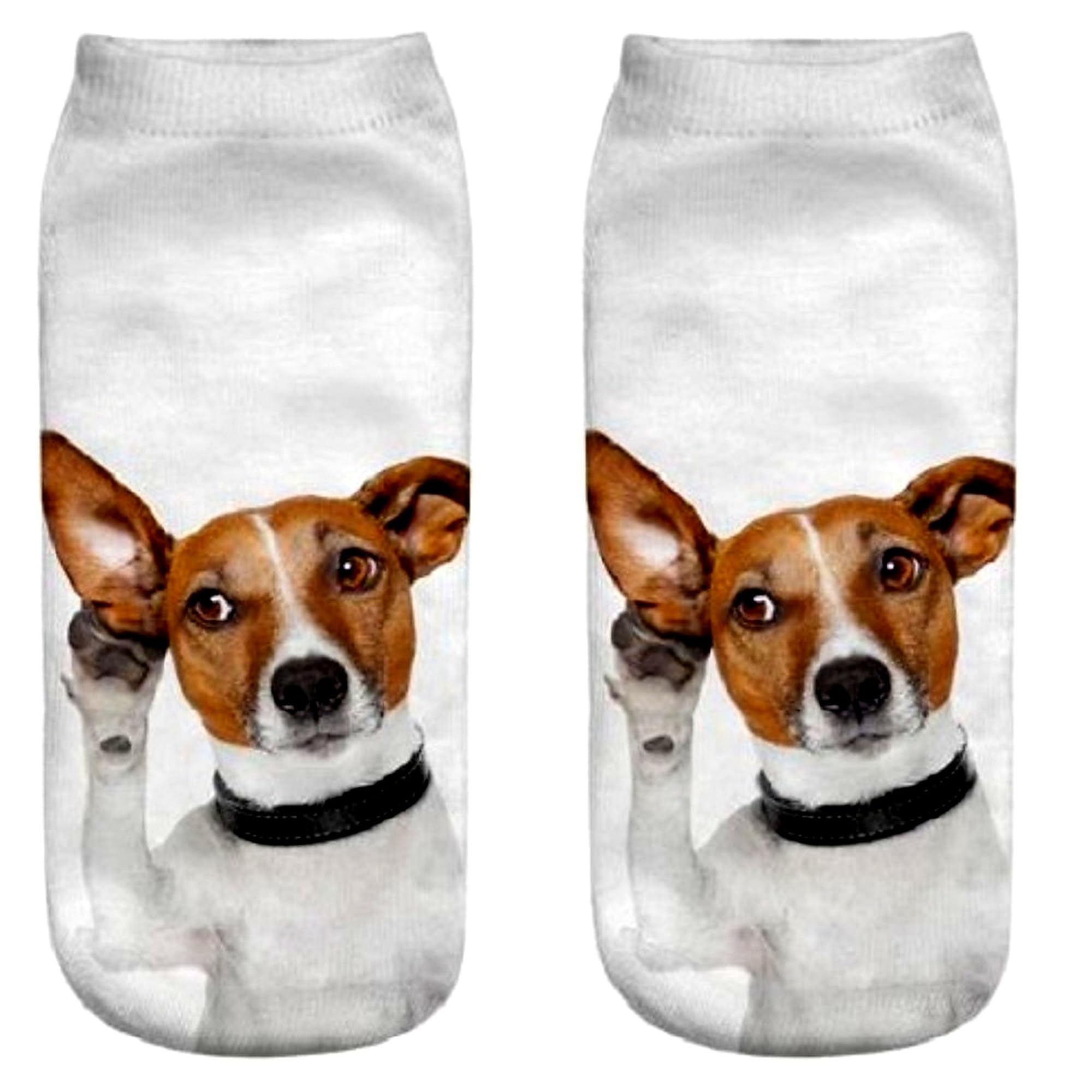 Furever Gifts Unisex Multicoloured Jack Russell Terrier Dog Trainer Socks One Size Polyester 1 Pair