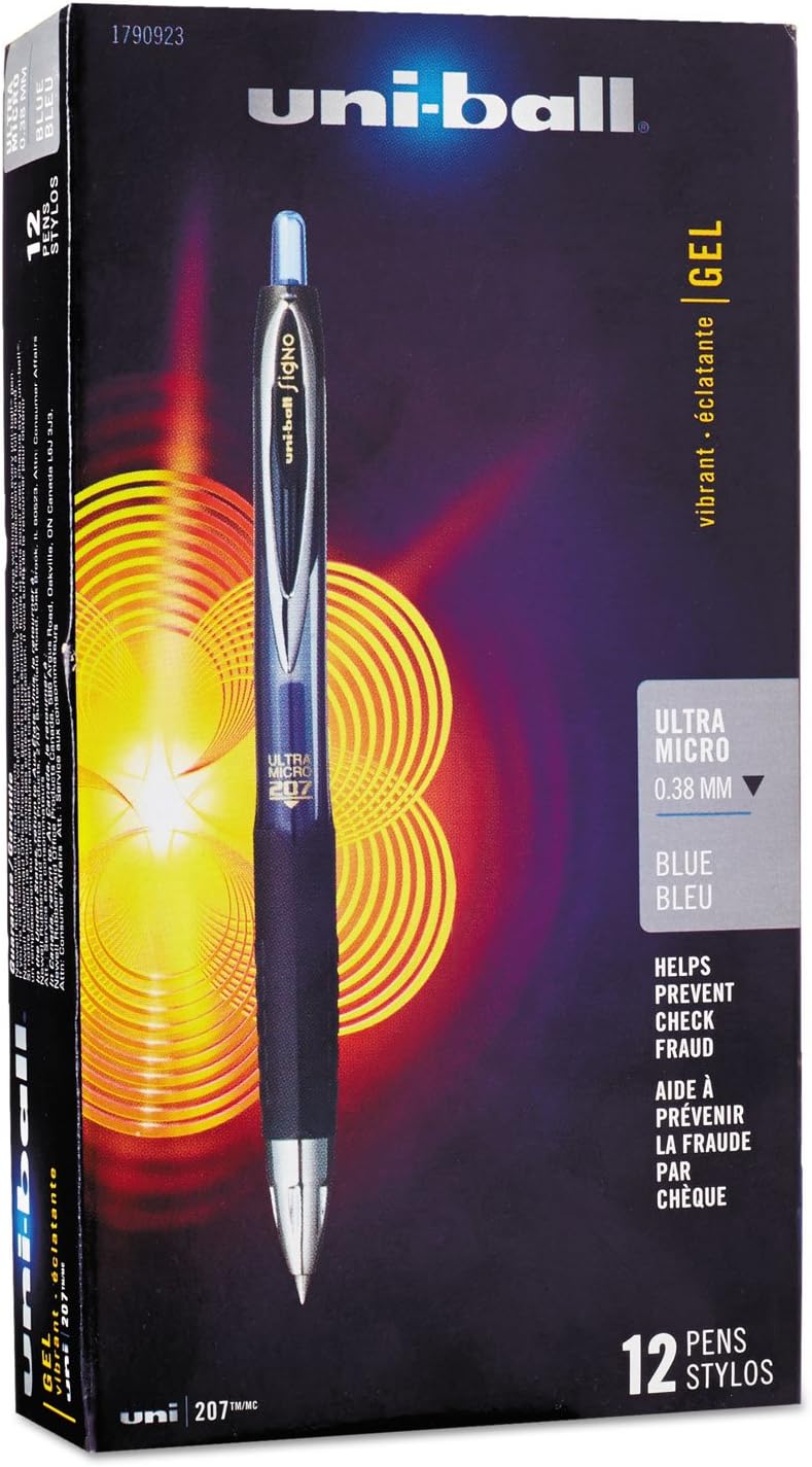 uni-ball 1790923 207 Signo Ultra Series .38mm Blue Dozen
