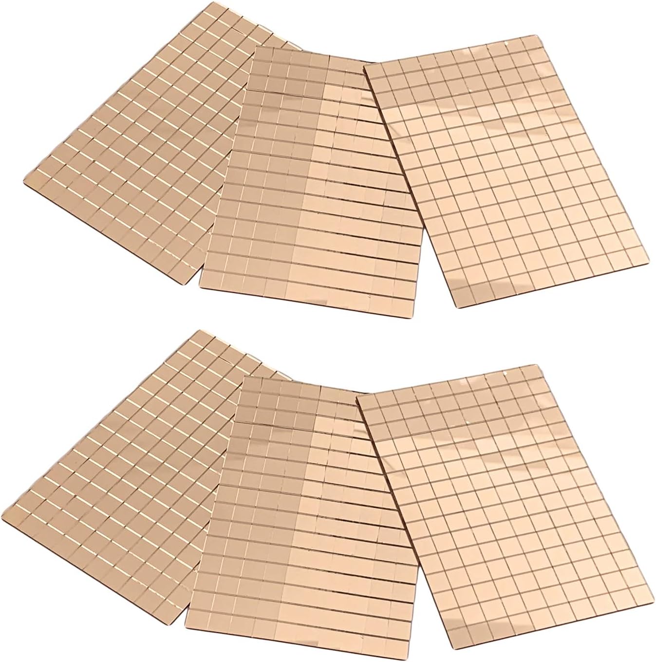 Young Wolf Mirror Mosaic Tile (Rose Gold, 10x10mm x6 Sheets) 850+pcs
