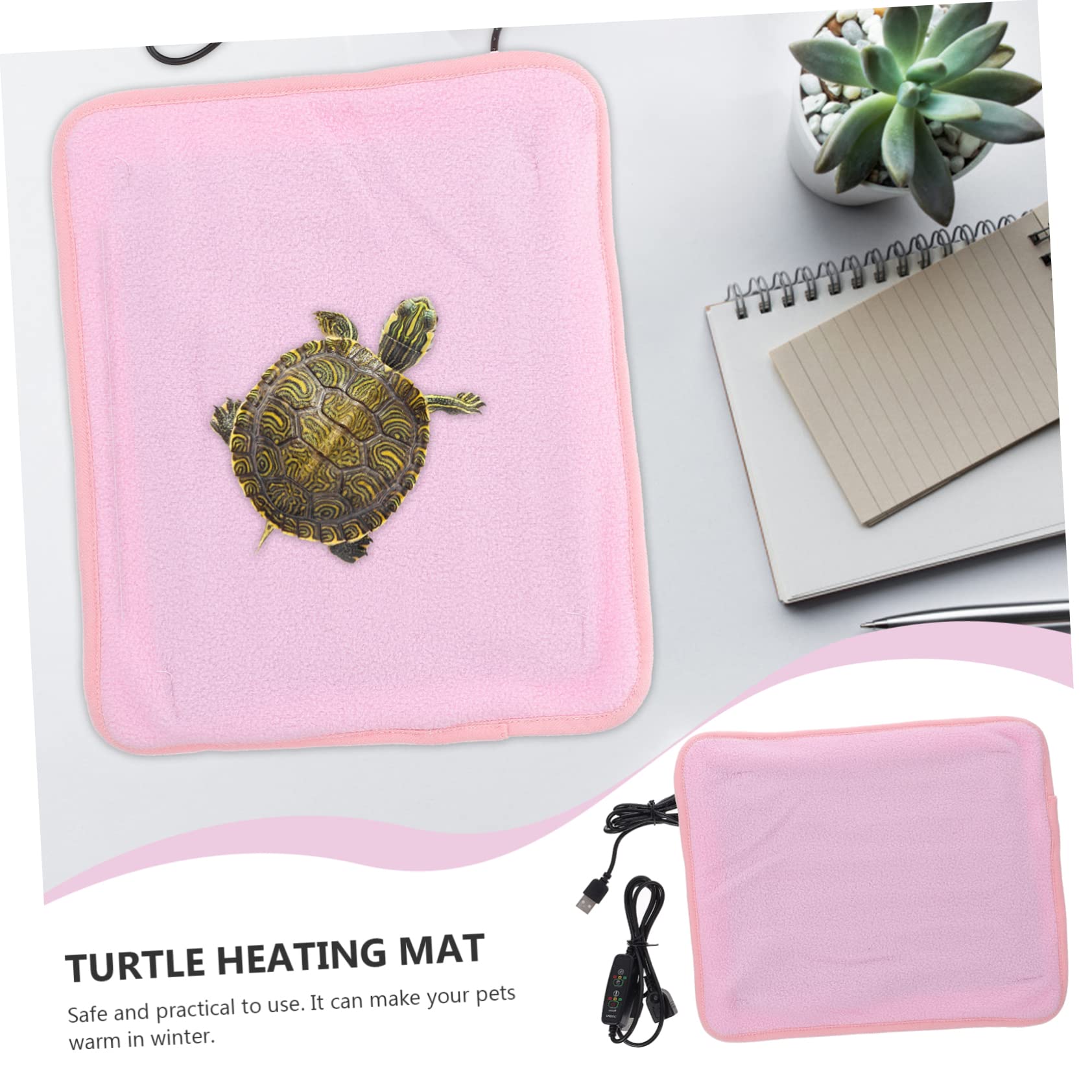 Mipcase 2piezas Alfombra Calefactora para Reptiles Tapete Térmico USB para Serpientes y Animales para Terrarios y Invierno