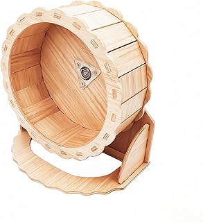 15cm Leise Laufrad Hamster,Laufrad aus Holz, Holz Hamster Leise Rennmäuse Kleintier Haustier,Geeignet für Zwerghamster und Rennmäuse