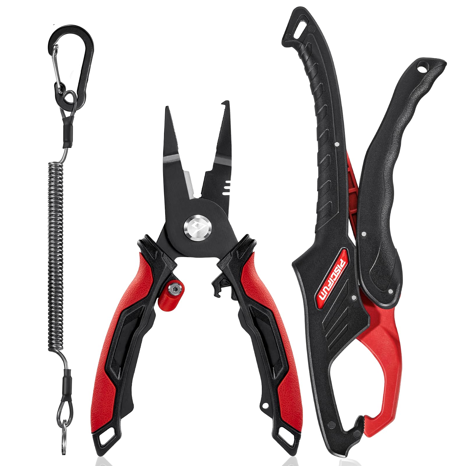 Piscifun 2pcs and 6pcs Fishing Tool Kit, Pliers and Fish Gripper