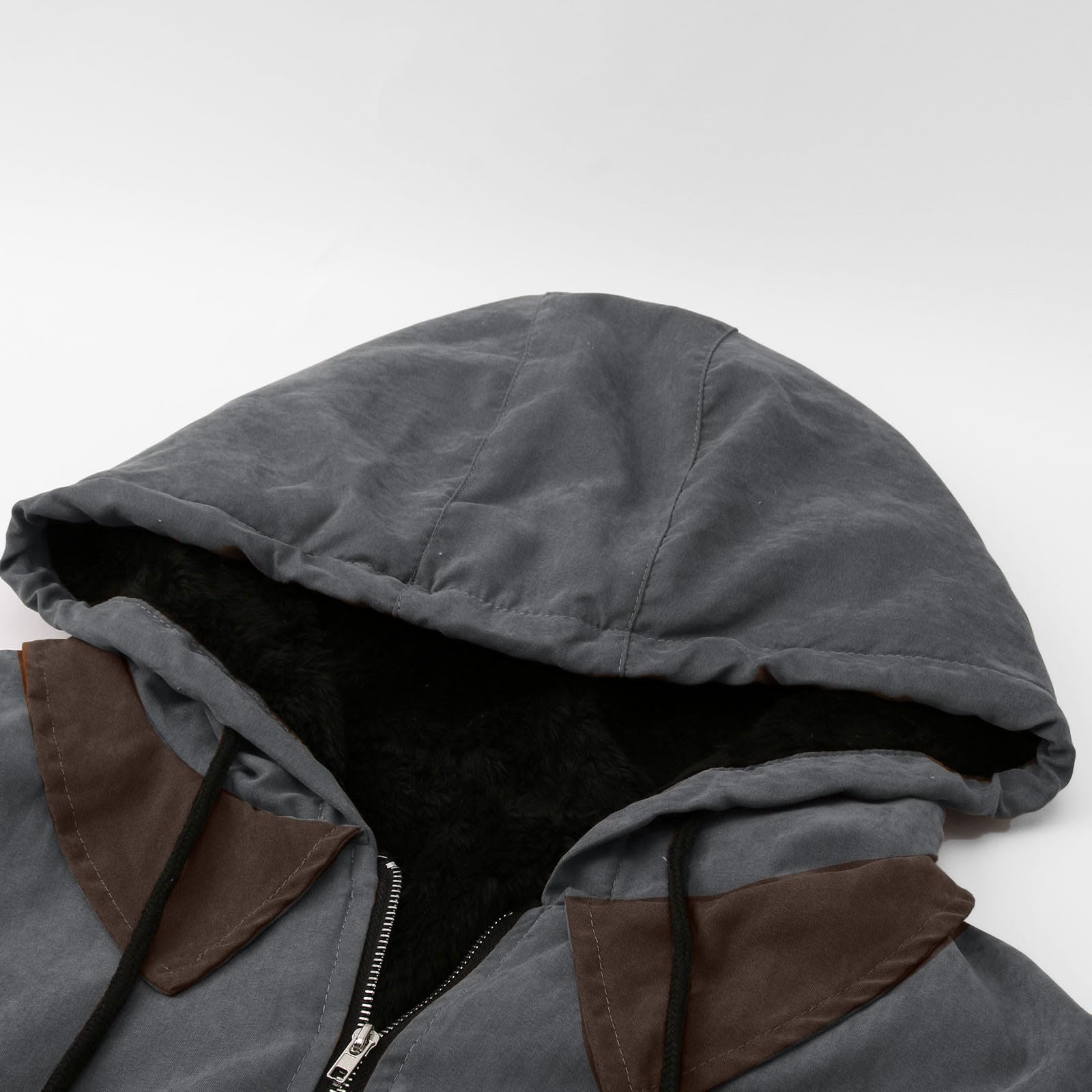Genérico Chaqueta térmica Polar Ligera e Impermeable para Hombre con Capucha y Cremallera, Ideal para otoño e Invierno, Senderismo y Trabajos al Aire Libre