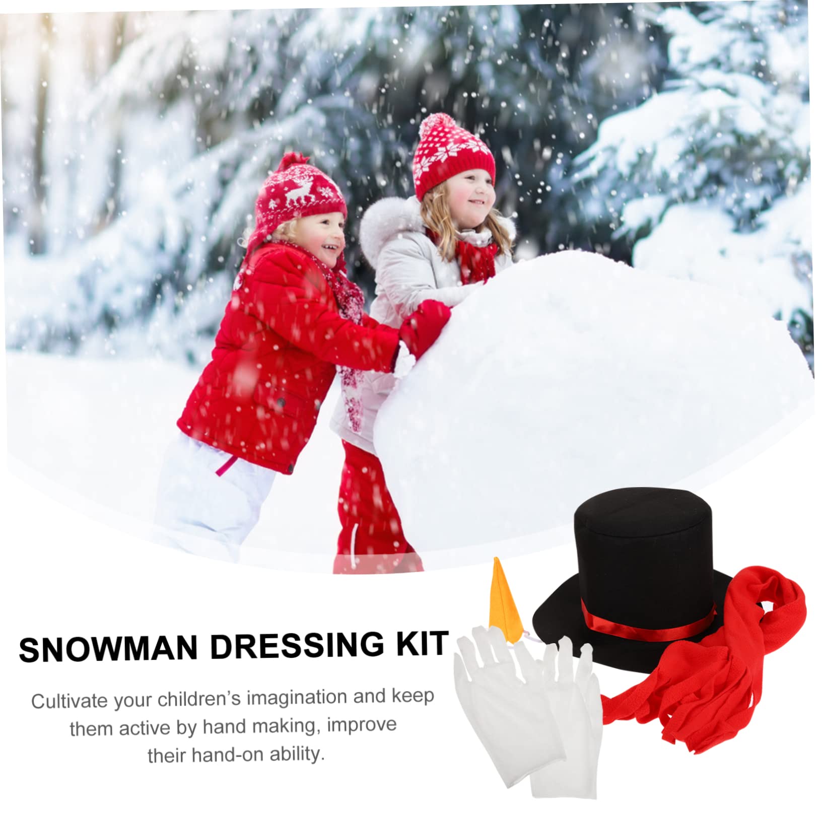 MAGICLULU 3 Sets Schneemann Ankleideset Weihnachts Schneemann Schneemann Dekorationsset Der Schneemann Weihnachtsdekorationen Schneemann Winterdekorationen Schneemänner Schneemann