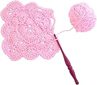 Vista 3 de Divit Shilp Streamline - Ganchos de ganchillo con mango ergonómico Aguja de tejer de madera de corazón morado de 7 pulgadas, tejido de hilo