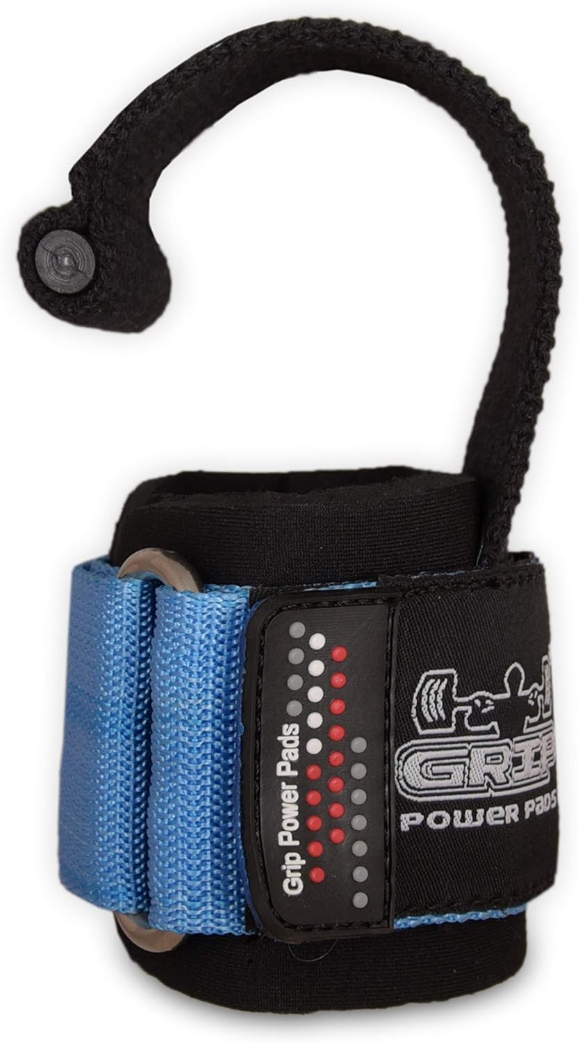 Lifting Dowel Straps Neoprene Padded Wrist Wraps Power Weight Lifting Training Gym Grips Straps Wrist Support Bandage Set of 2 Alternative to Hooks (Blue) : Sports & Outdoors