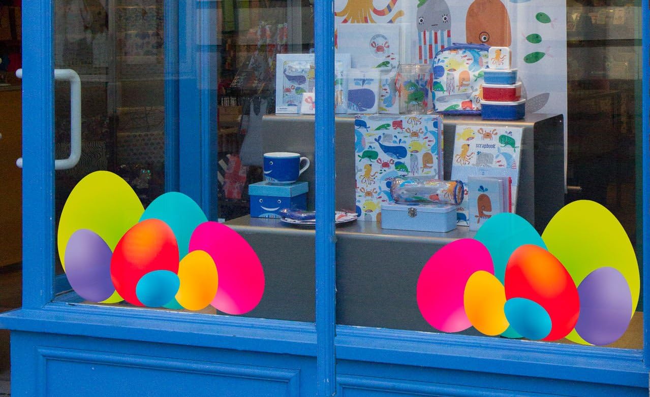 Easter Decorations Easter Window Stickers 2 x Large Beautiful