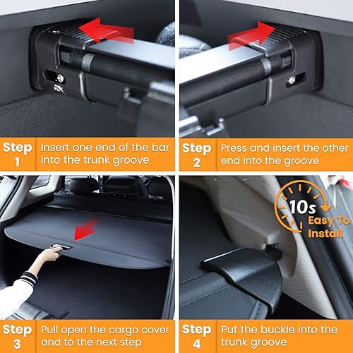 Miniatura 6 de E-cowlboy cobertor de seguridad color beige para carga de cajuela de auto para Nissan