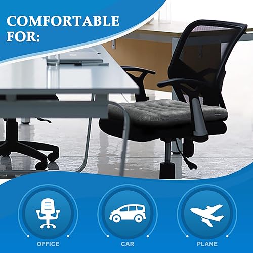 Miniatura 6 de Cojín cuadrado para silla de oficina con excelente efecto de apoyo, malla de aire de lujo, transpirable, antideslizante, para asiento de computadora