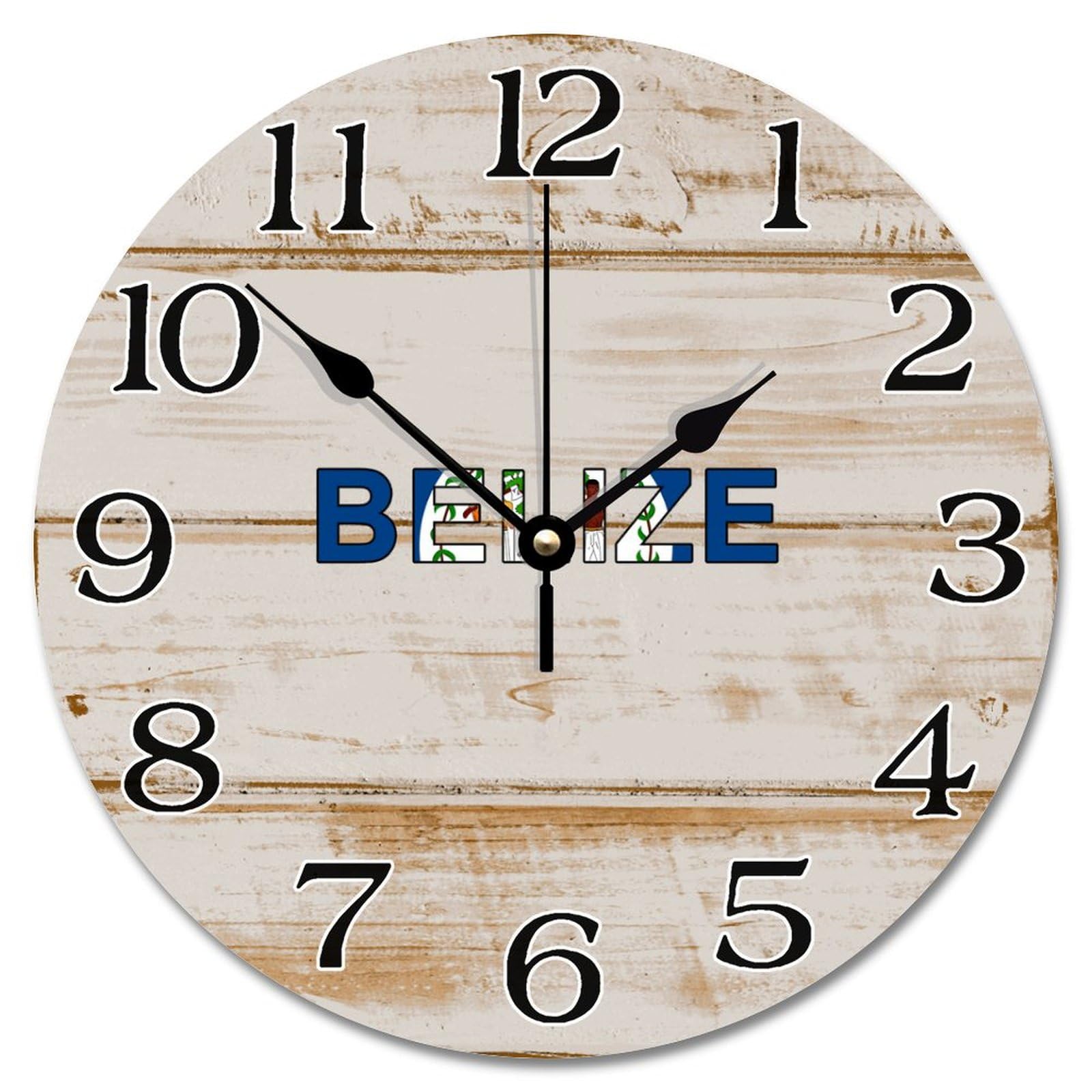 Horloge Belize murale ronde sans tic-tac cuisine 38cm
