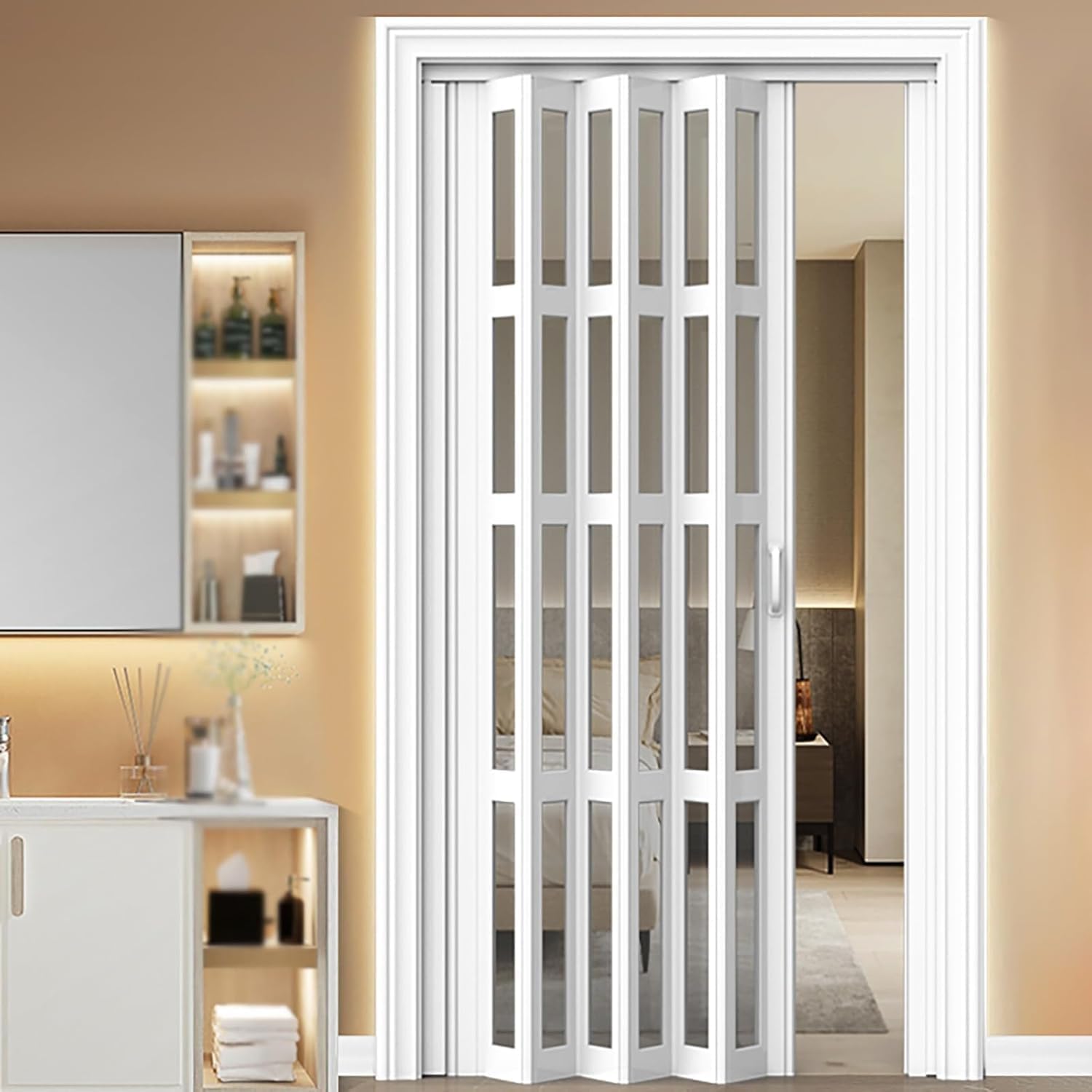 Augido パネルカーテン スクリーン アイボリー 40cm×6枚入り Amazon