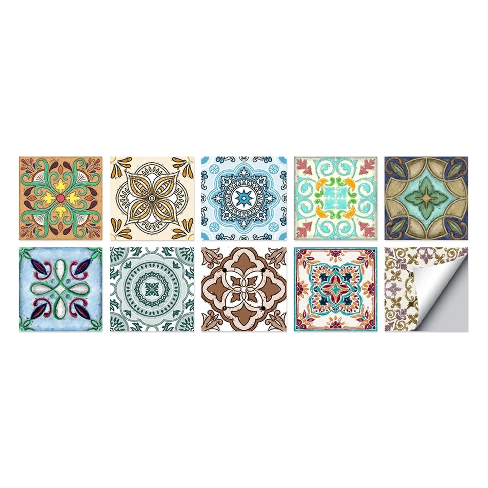 Wall Tile Sticker Tile Stickers 20x20 Self-Adhesive Wall Decals Peel and Stick(Color2,Size2)