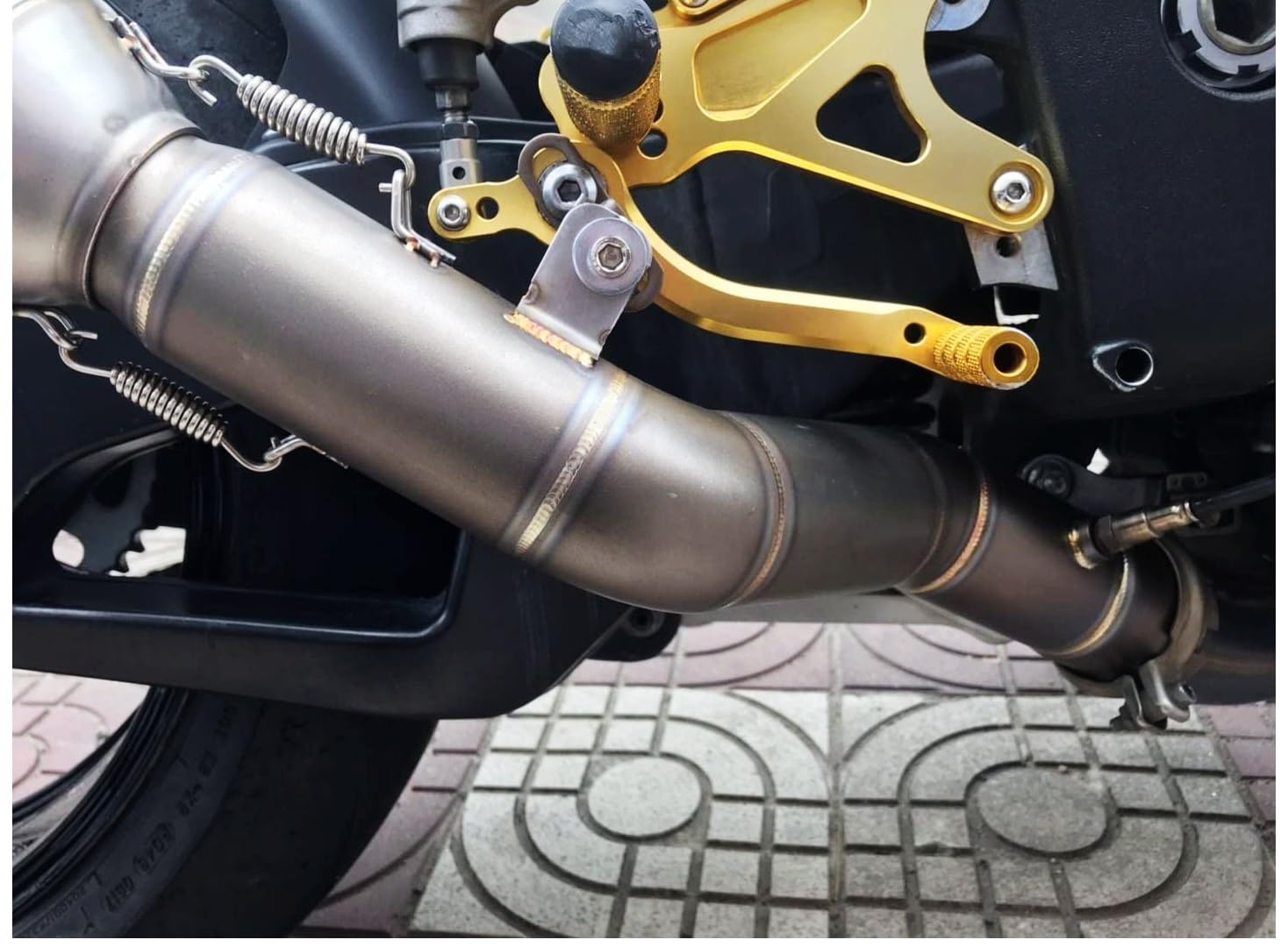 Tubo de Para Escape motocicleta Para YZF R1 MT10 2009-2014, Silenciador Para, enlace medio, Slip On sin DB Killer Tubo de escape moto