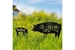 Adorable Garden Pig Silhouettes: Delightful Pig Lovers' Gifts and Outdoor Decor Accents