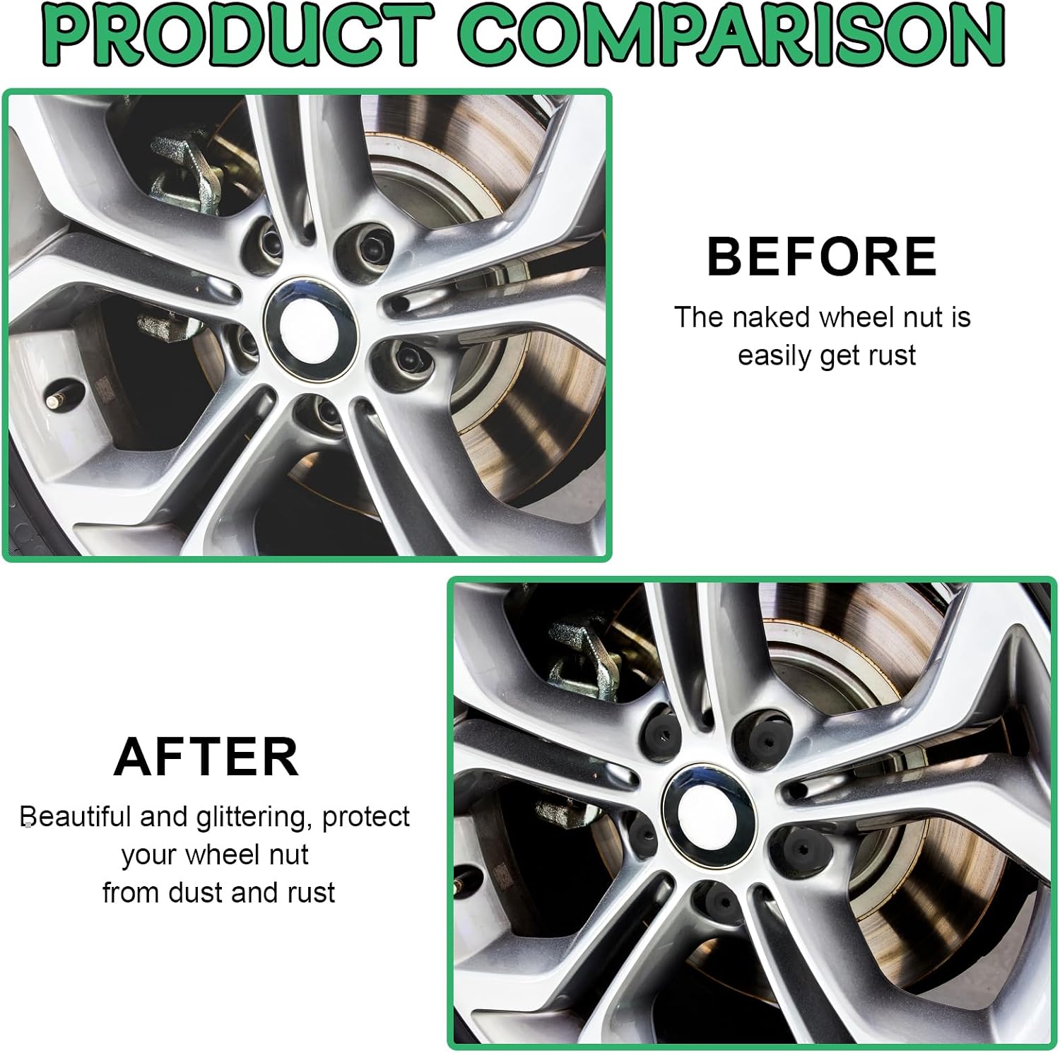 Huli Car Wheel Lug Nut Covers,20PCS 17mm Wheel Bolt Cover Caps with Removal Tool,Black Tire Lug Nut Cap Compatible with VW Jetta, Passat, GTI, CC, Replaces 1K0 601 173
