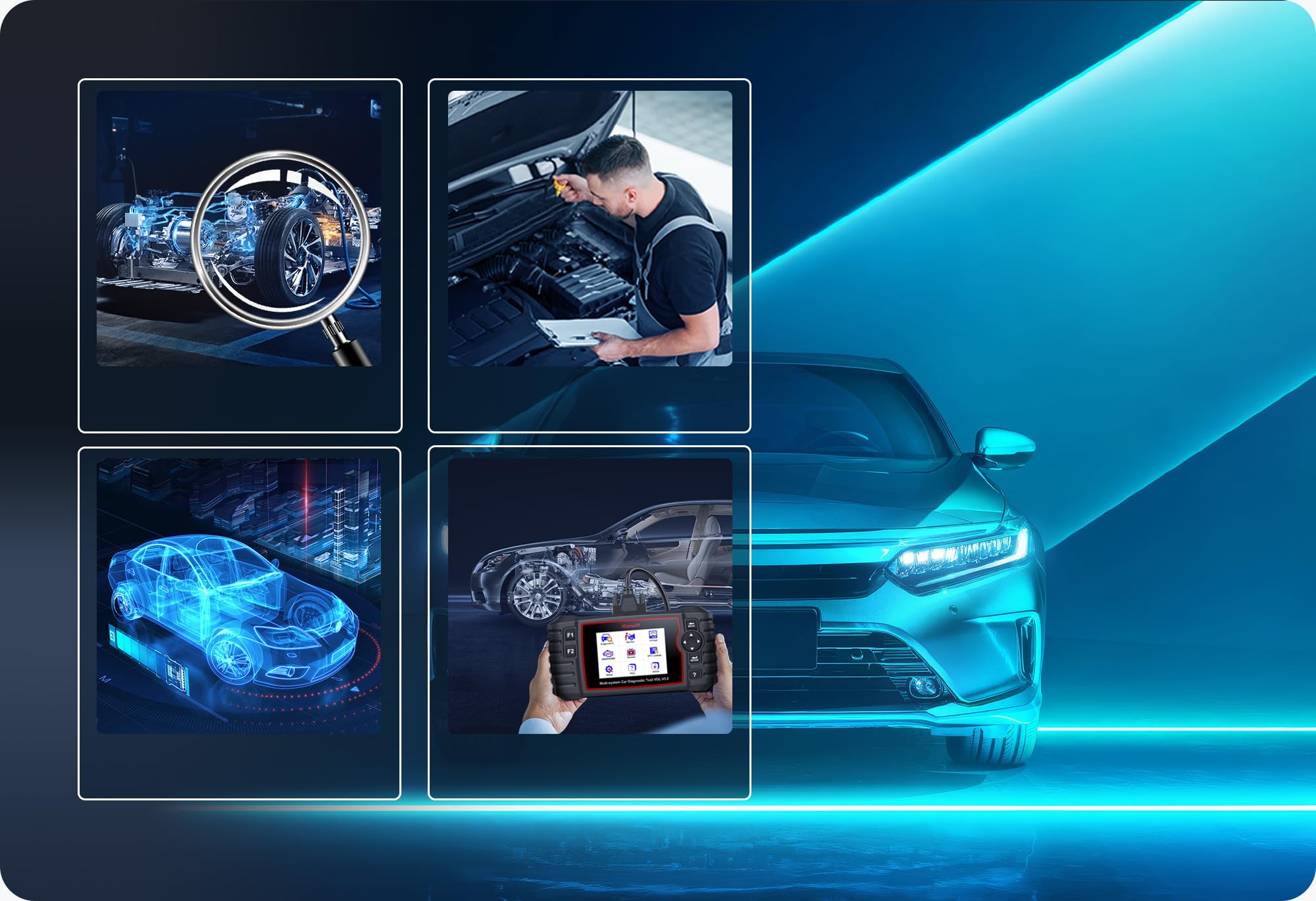 iCarsoft VOL V3.0 – Professionelles Diagnosegerät für Autos, kompatibel mit Volvo und Saab