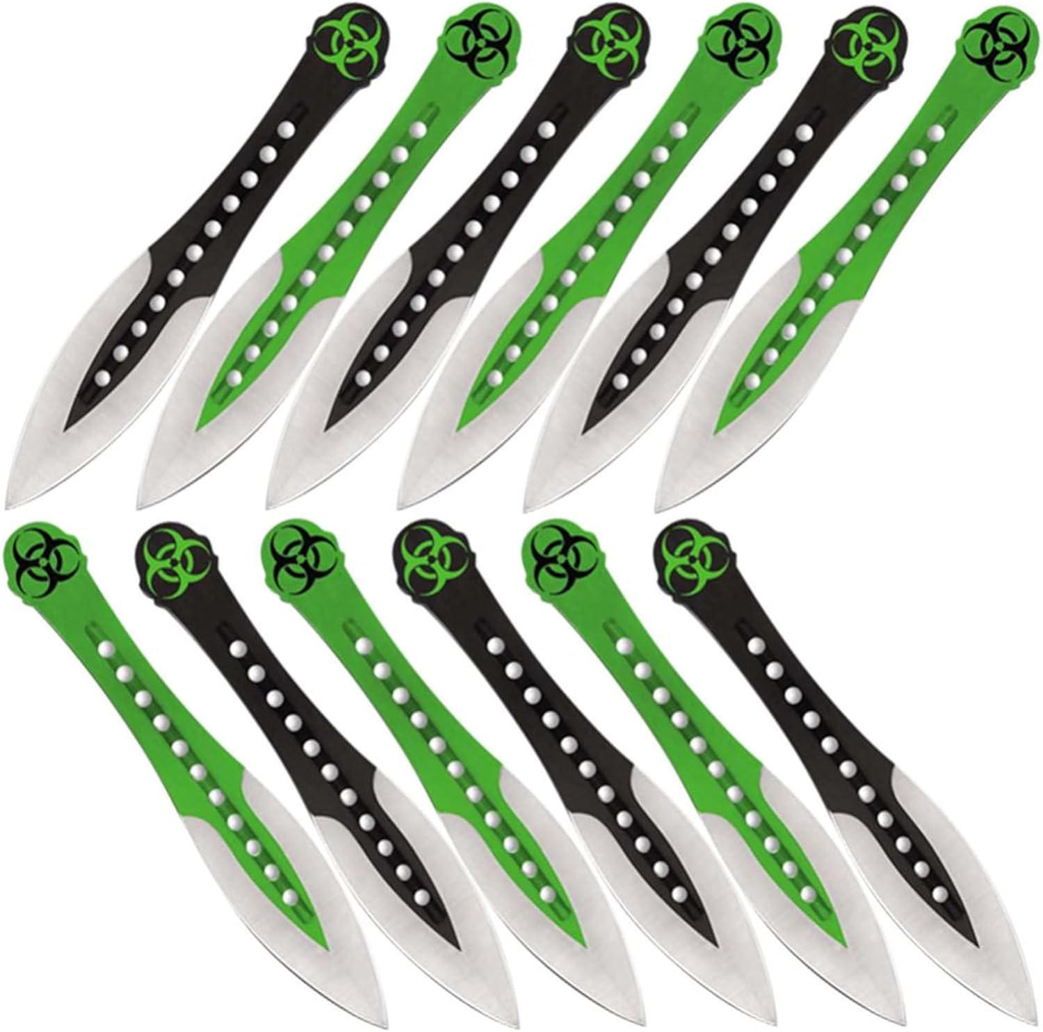 Armory Replicas™ Deadly Dozen Throwing Knives Set of 12 with Sheath – Balanced Stainless Steel Target Practice Knives