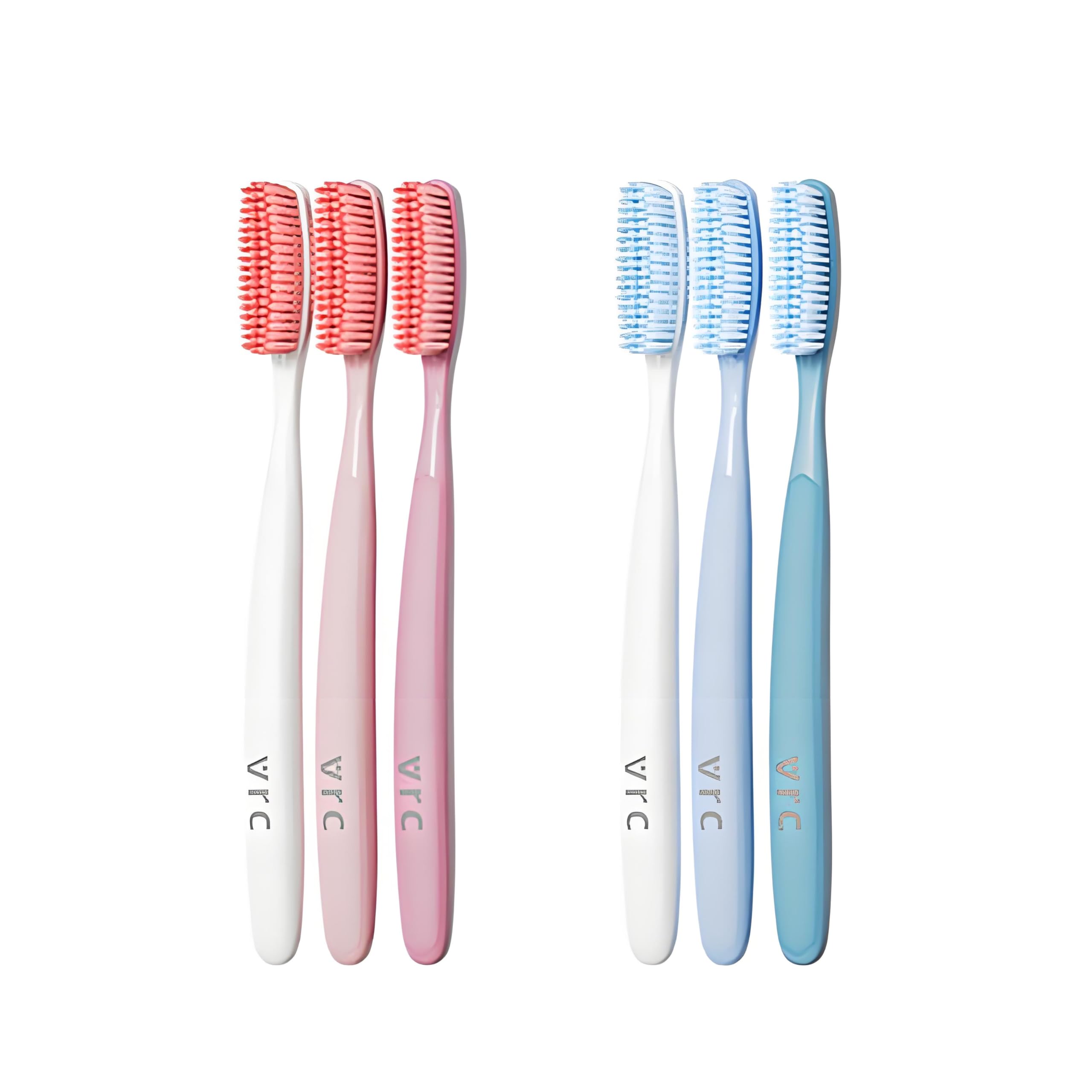 FWCXKK 6PCS Big Head Manual Toothbrush Long Head Ultra Soft Bristle Toothbrushes for Adults, Extra Soft Flossing Toothbrush for Sensitive Teeth Set