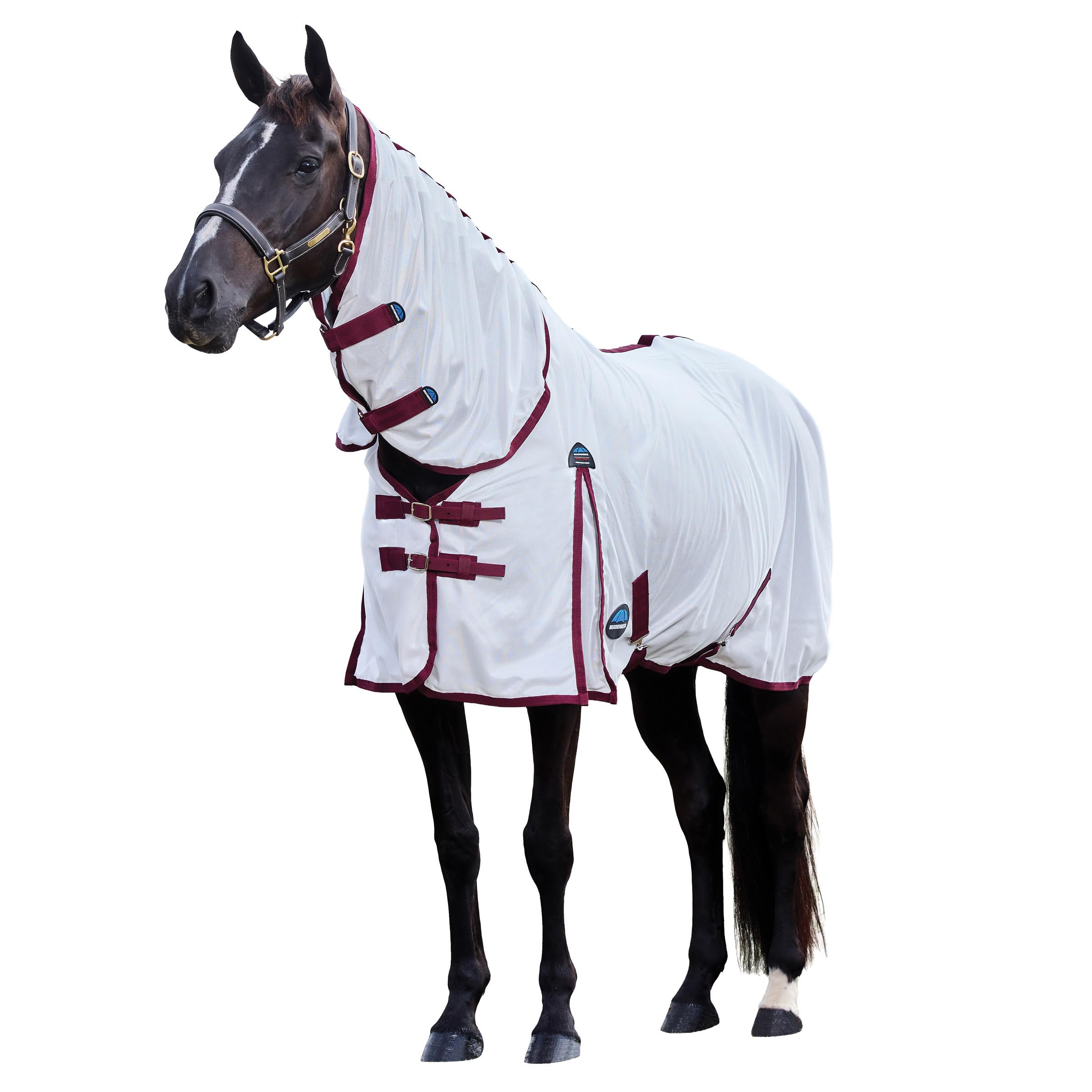 WeatherBeeta ComFiTec Essential Fly Sheet Combo, White/Burgundy, 5'0 — image 1