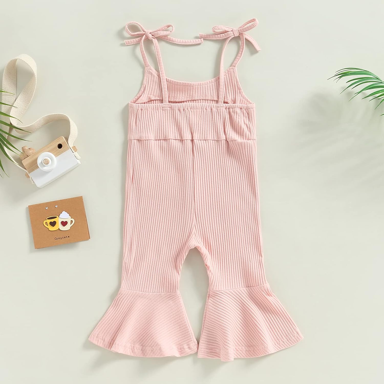 ZAXARRA Toddler Baby Girl Clothes Baby Girl Jumpsuit Romper Baby Overalls Straps Bell-Bottom Pants Baby Fall Summer Outfits - Image 3