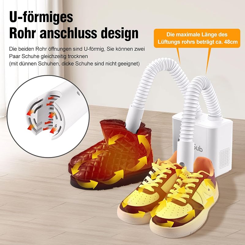 ColorSub elektromos cipőszárító 4 hőfokozattal, szageltávolítás, hordozható