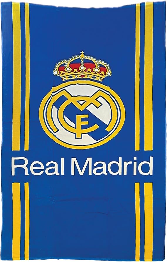 منشفة الشاطئ كبيرة الحجم من ريال مدريد مقاس 34 بوصة × 64 بوصة