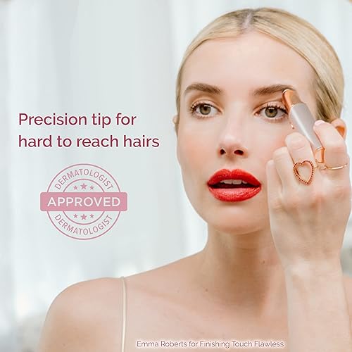 Miniatura 4 de Finishing Touch Removedor de vello de cejas impecable para mujeres, maquinilla de afeitar eléctrica para mujeres con luz LED para depilación