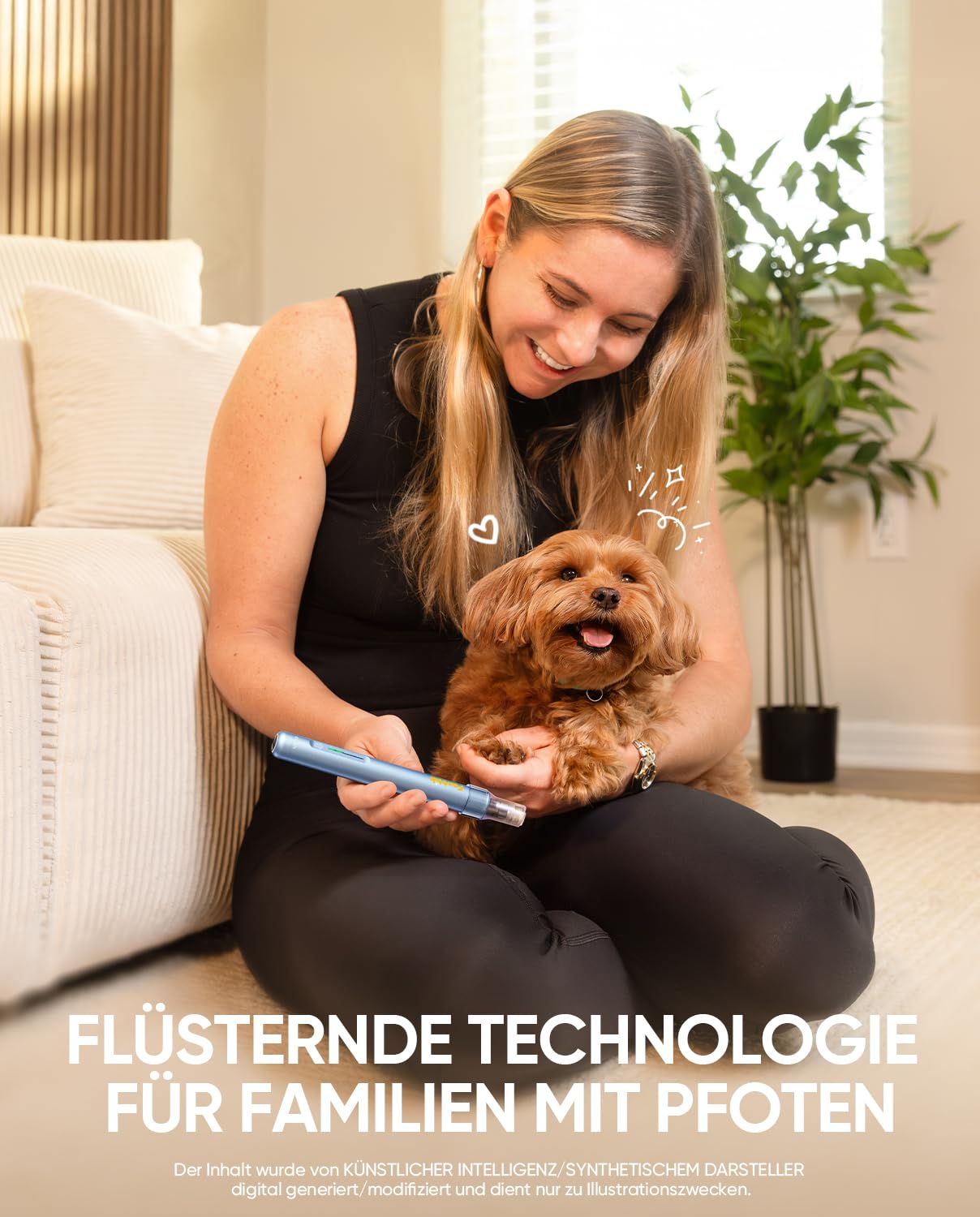 Fanttik F2 Master Pet Haustier Hundekrallenschleifer, leiser, sicherer