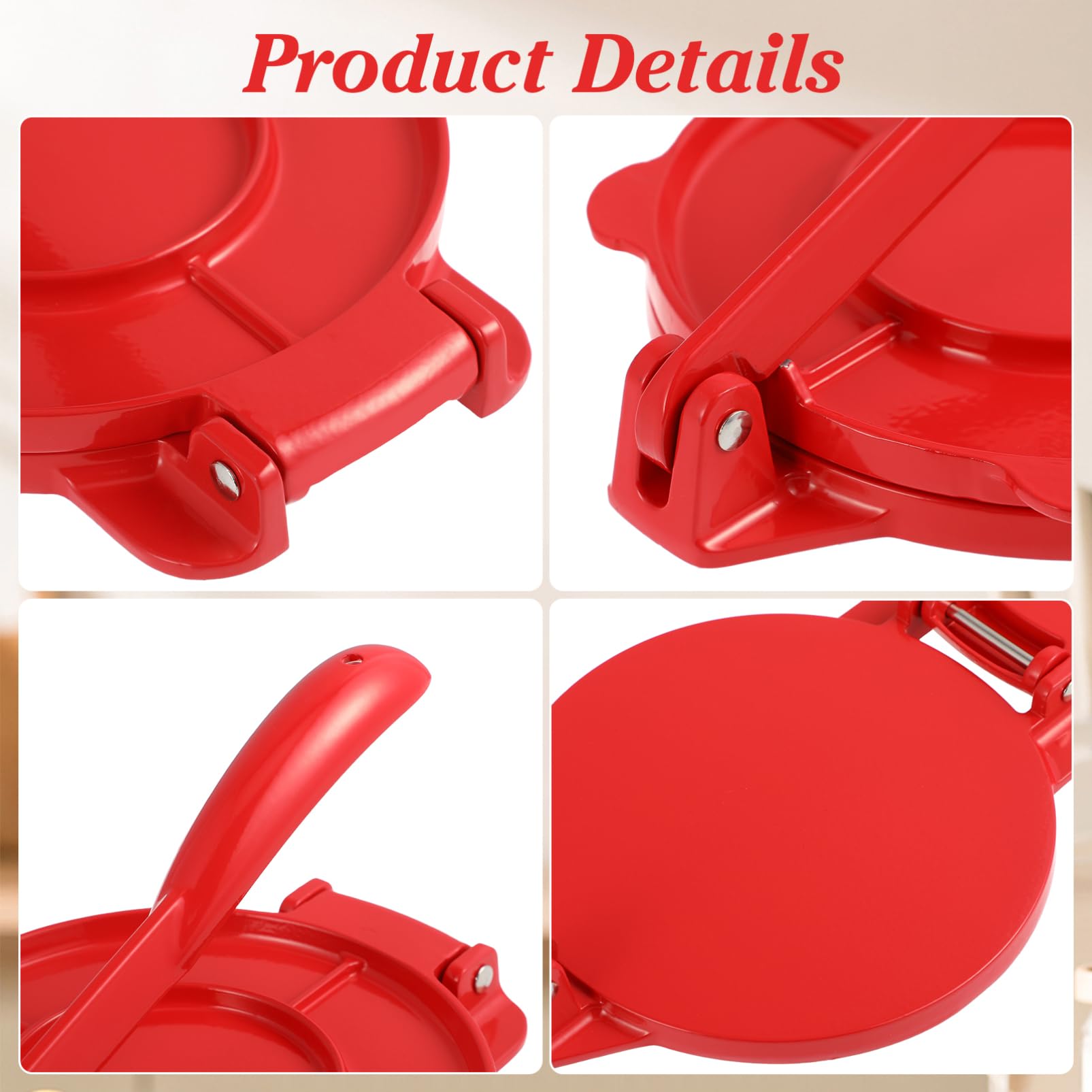 Hemobllo Tortilla Press En Aluminium Presseur De Pâte Pour Tortillas Empanadas Mini-Coquilles De Tarte Boulettes Pour Cuisine Maison Et Restaurant Sans Rouleau À Pâtisserie
