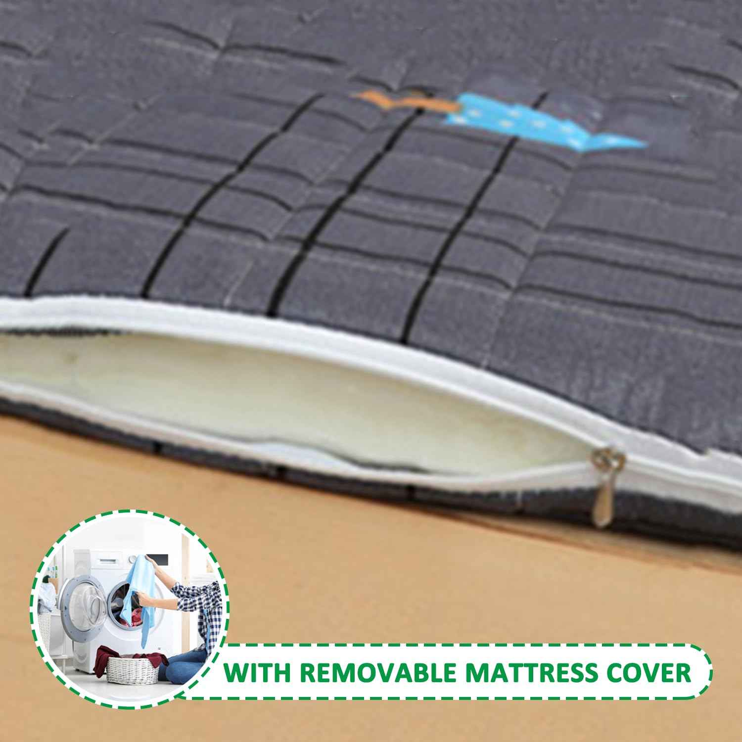 TESIONE Coprimaterasso extra spesso, per letto king size, con imbottitura in memory foam traspirante e morbida, design antiscivolo, 4 cinghie elastiche per un maggiore comfort e stabilità