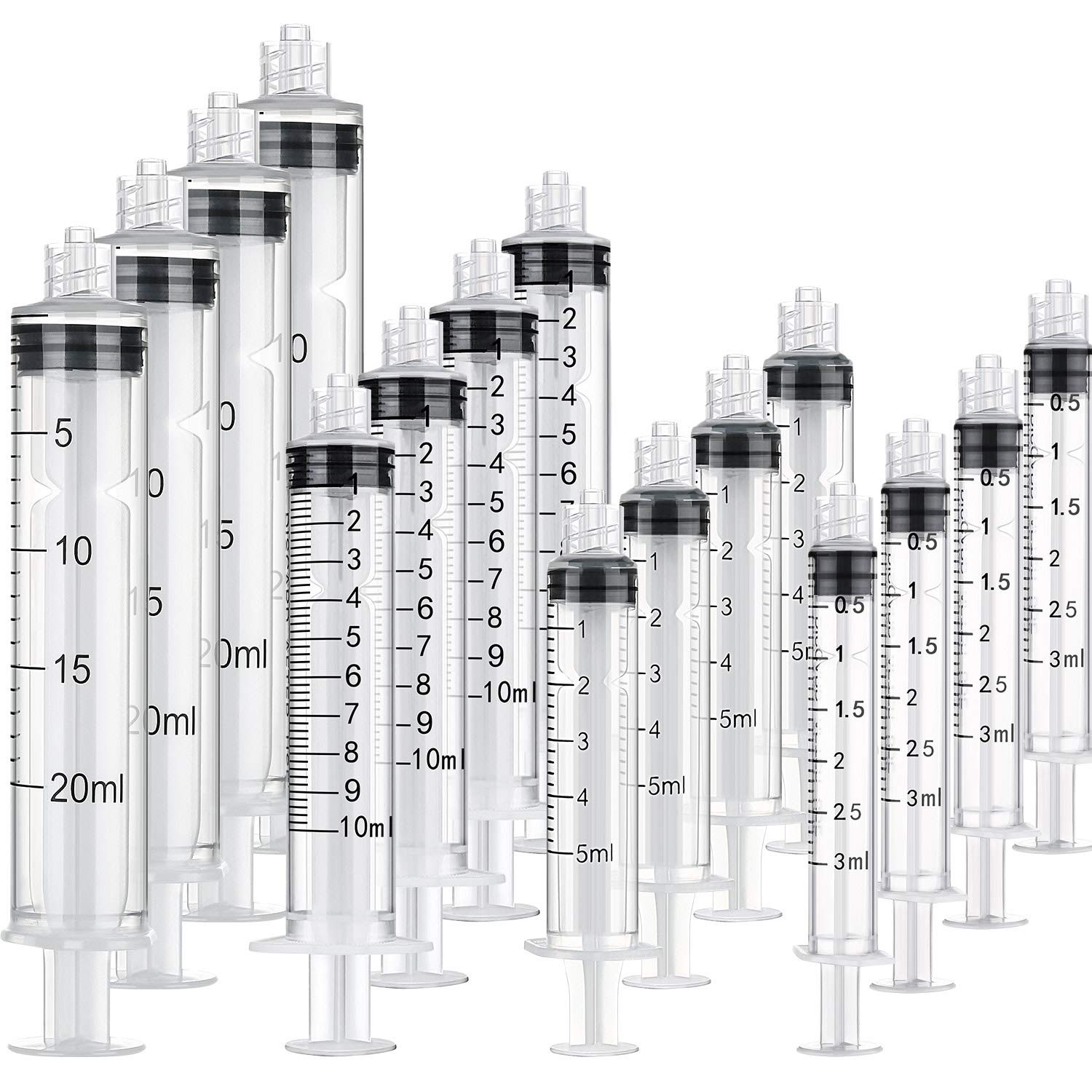 Syringes For Jello Shots TecUnite 20 Pack Syringe Without Needle, Plastic Curved Syringes For Epoxy Resin, Craft, Feeding Pets Animals, Oil Or Glue Applicator In
