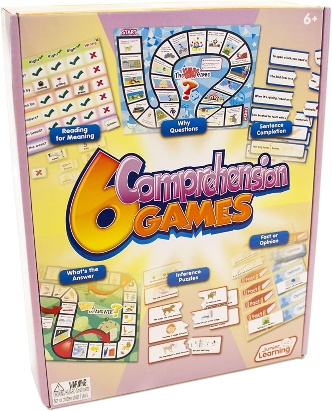 Junior Learning 6 Comprehension Games, Multi, (Model: JL406)