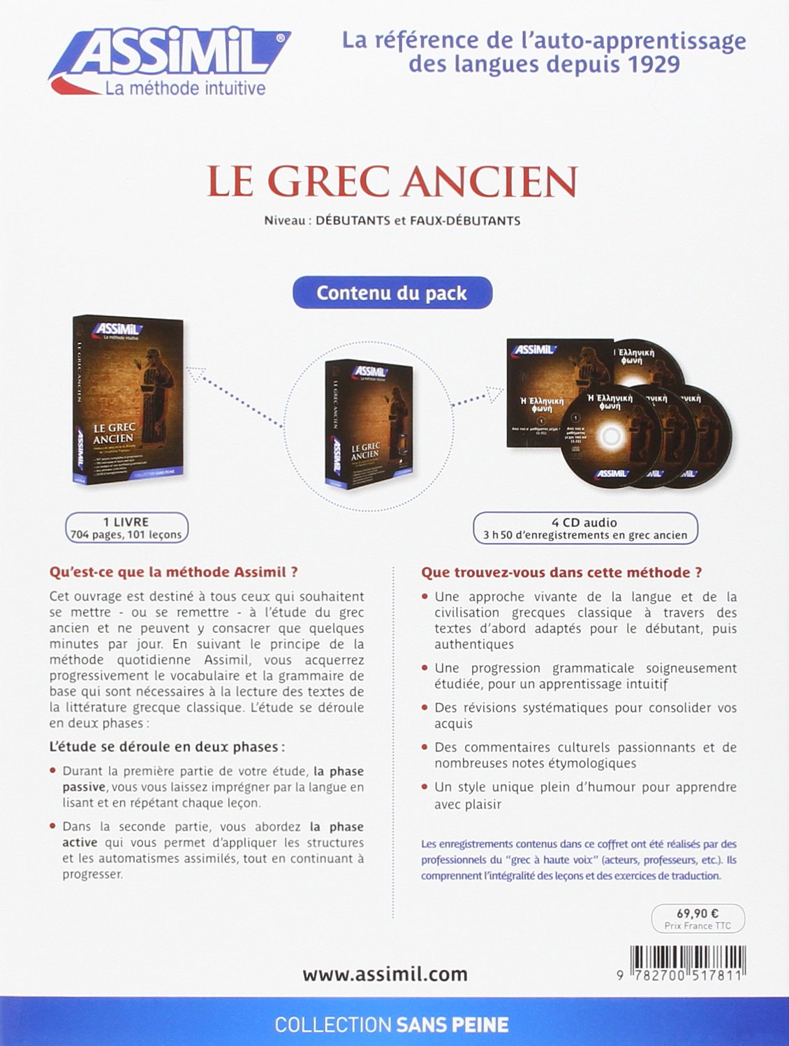 Le Grec Ancien (livre+4 CD audio)