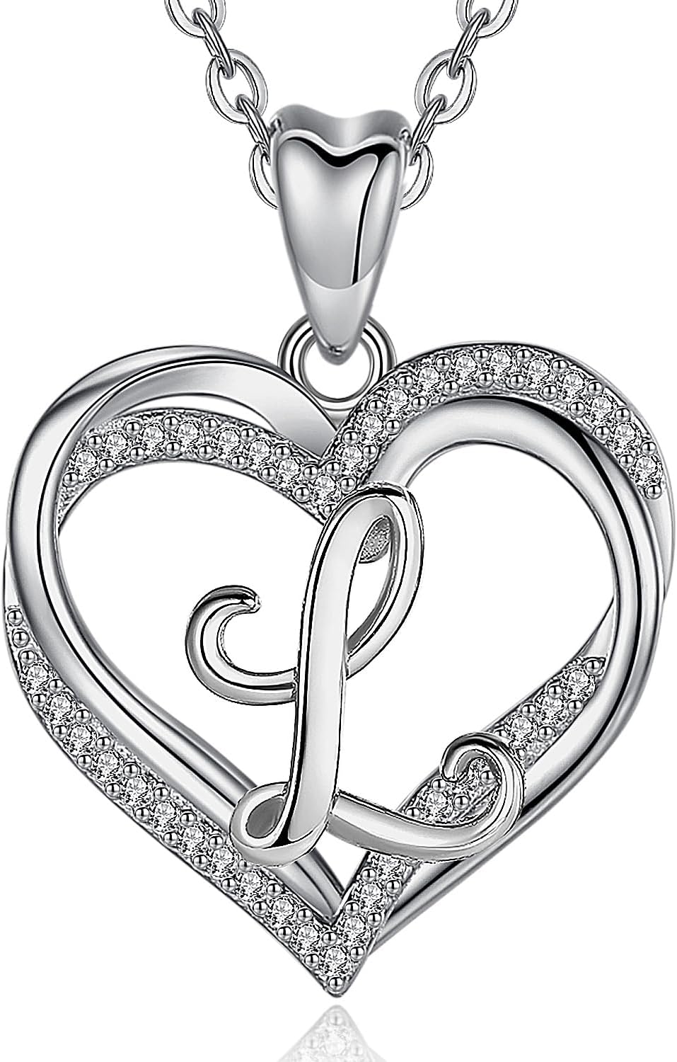 INFUSEU Unique Initial Necklaces for Women Girls Small Heart Letter Jewelry, Meaningful Personalized Gifts