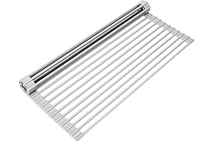 Surpahs Over Sink Foldable Multipurpose Roll-Up Silicone Drying Rack