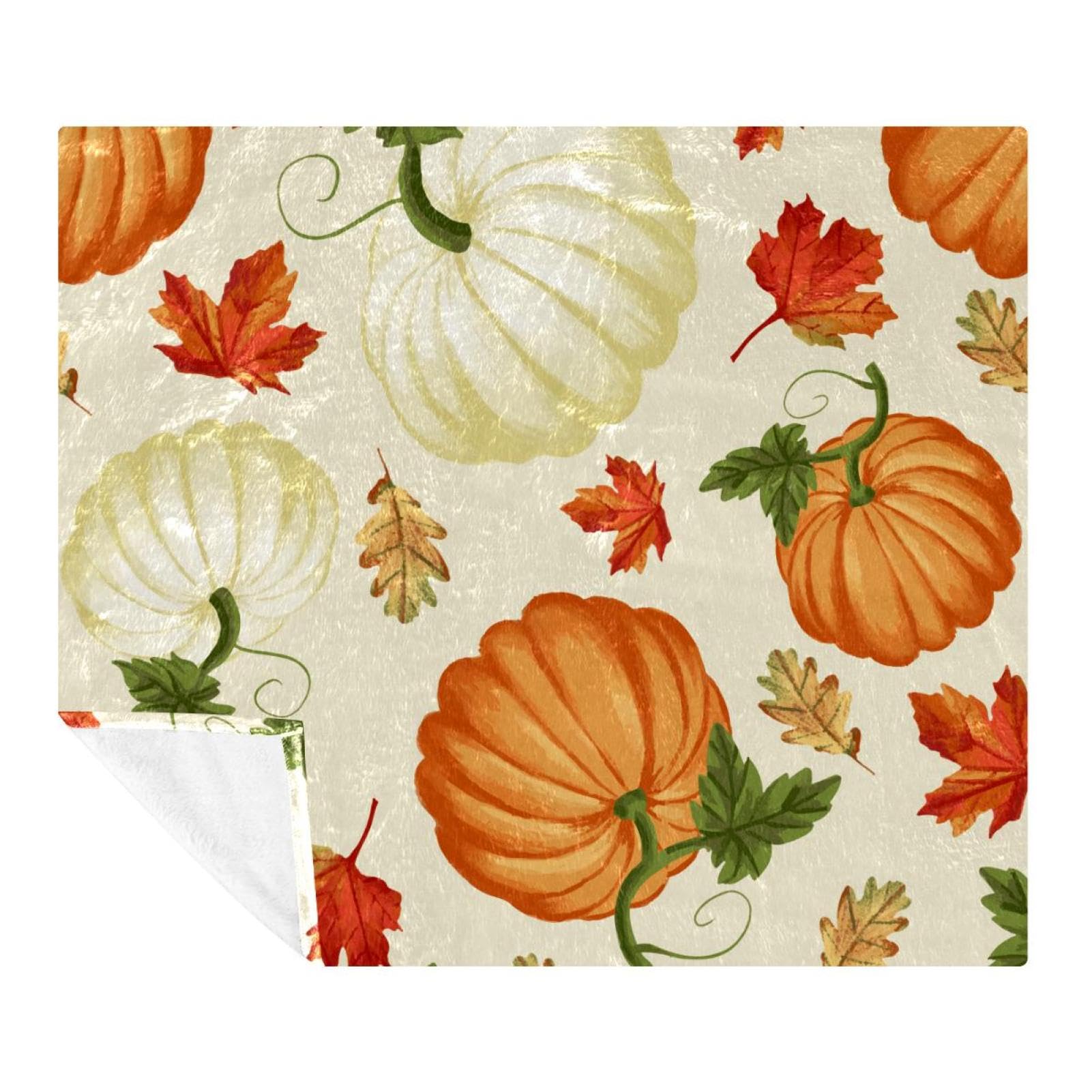 Couverture polaire motif automne et plaid microfibre légère lit canapé