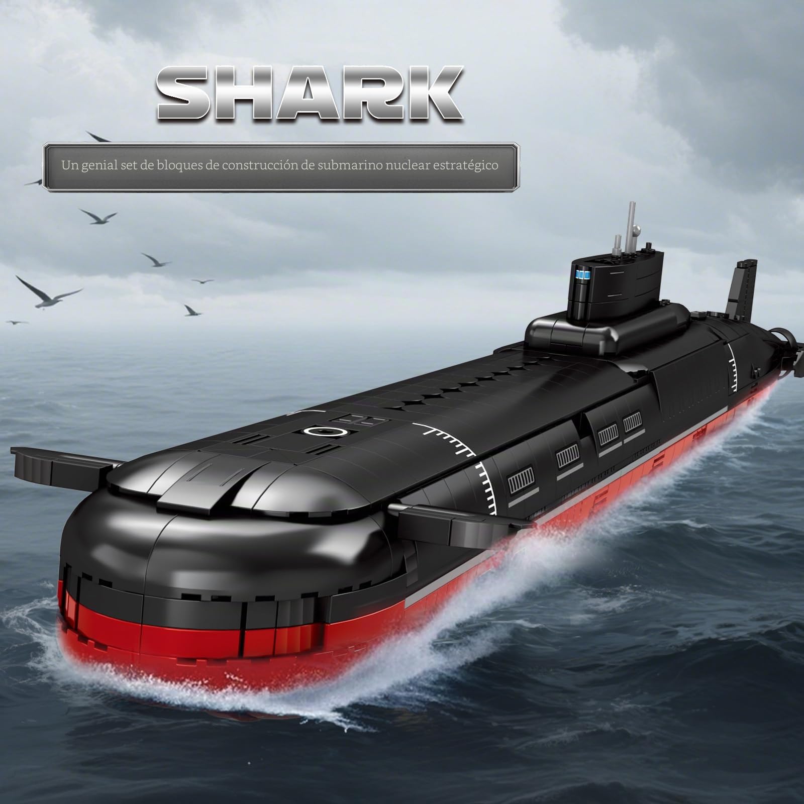 Reobrix Kit de construcción de submarino atómico 33048 Historia de la Guerra Fría, coleccionable, kit de equipo militar para adultos, juguete de menta, regalo para hombres y niños