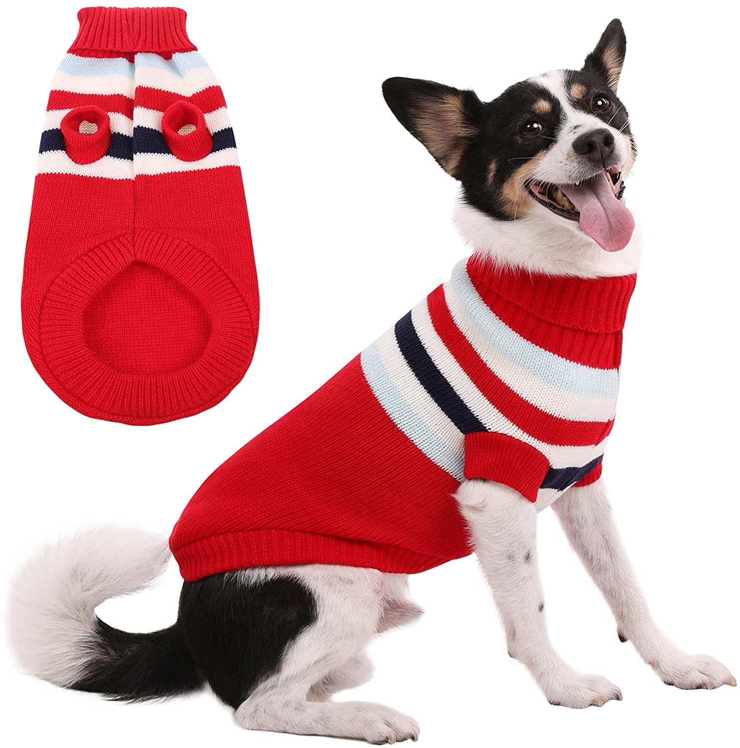 See full amazon price history chart for BUSHIKO Dog Sweater | Warm Strip Dog Winter Knitwear Clothes with Elastic Leg Bands | Soft Acrylic Knitted Pet Pullover for Small Medium Large Doggy (Red, Size: S) BUSHIKO Dog Sweater | Warm Strip Dog Winter Knitwear Clothes with Elastic Leg Bands | Soft Acrylic Knitted Pet Pullover for Small Medium Large Doggy (Red, Size: S) (B09M7N8GZH) Amazon Price History, Amazon Price Tracker