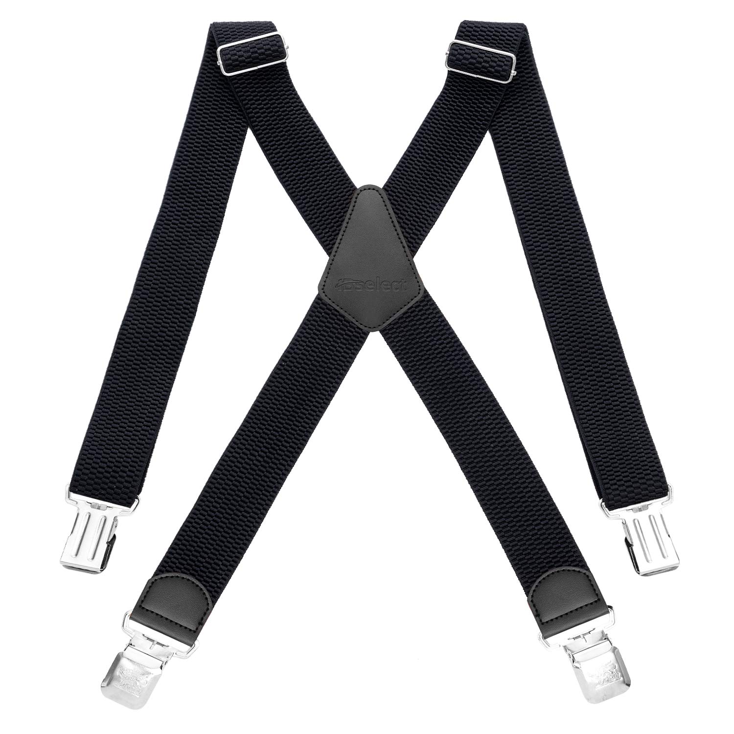 HBselectMen's Braces for Trousers with Heavy Duty Metal Clips | Adjustable Elastic Work/Ski Suspenders | 3.5cm Wide Durable Braces for Men, Business & Casual Wear (One Size Fits All)