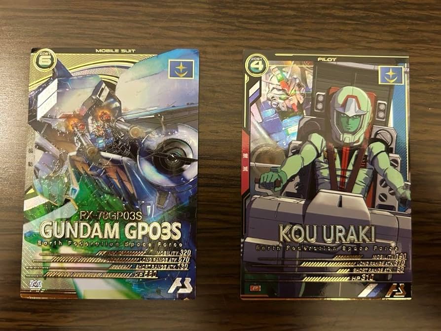 ガンダムアーセナルベース　試作3号機　シークレット コウ・ウラキ P ガンダム試作3号機 uレア、コウ・ウラキ pレア アーセナルベース