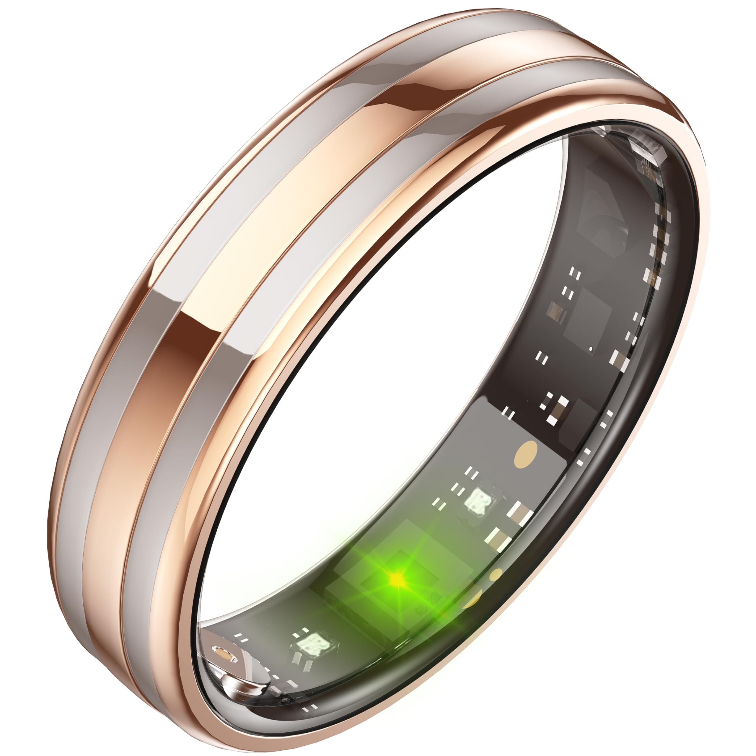findtime Anillo inteligente ultra estrecho delgado para fitness, monitor de frecuencia cardíaca, rastreador de sueño, oxígeno en sangre, contador de pasos, podómetro, impermeable, anillos inteligentes