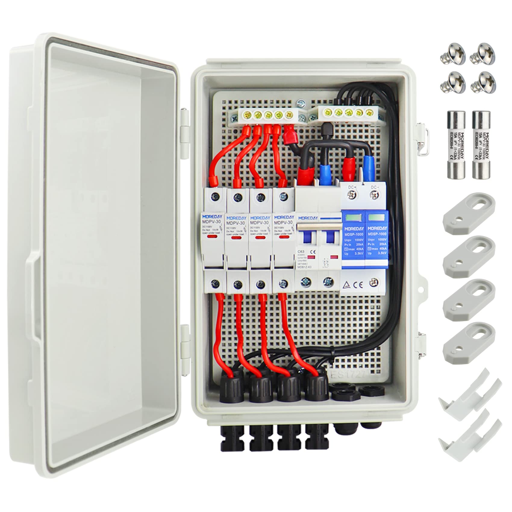 Buy 4 String Solar Combiner Box, PV Combiner Box with Lightning Arreste