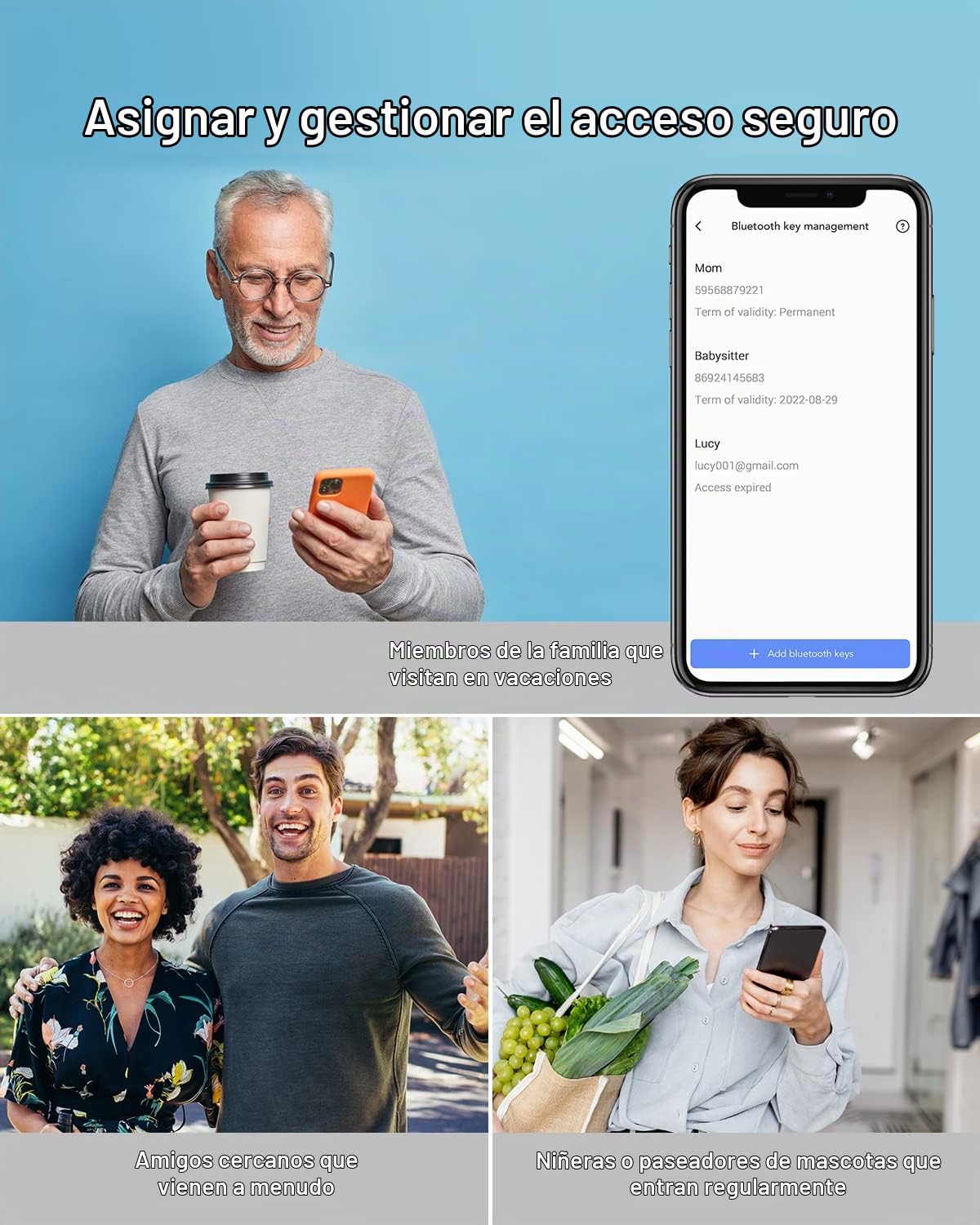 EZVIZ Smart Lock Cerradura Inteligente con WiFi, Cerradura Electrónica Automática, Instalación DIY, Modo Privacidad, Gestión de Usuario via App EZVIZ para Smart Home, DL01S