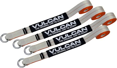 Miniatura 2 de VULCAN Arnés de neumático para ruedas con junta tórica universal, estilo lazo, 2 pulgadas x 96 pulgadas, paquete de 4 unidades, serie plateada,