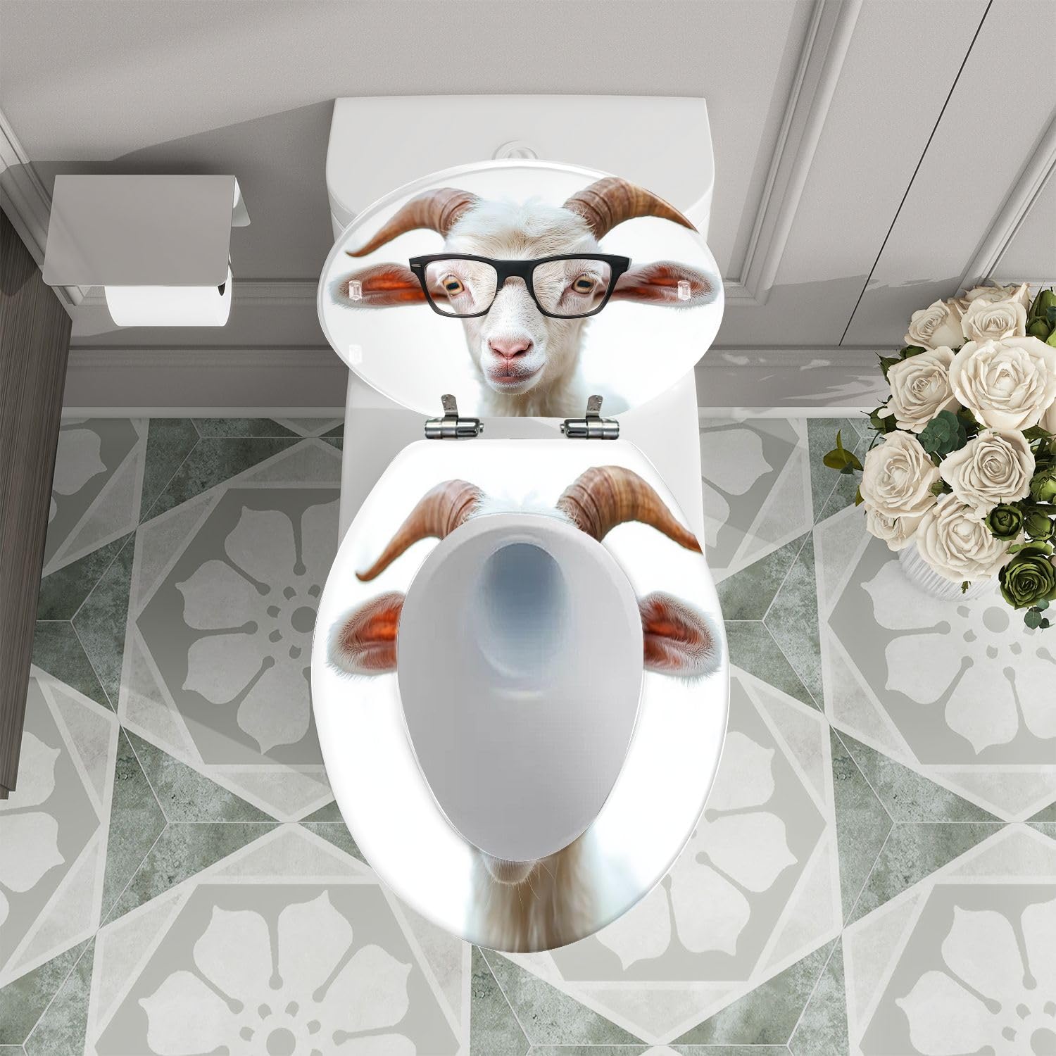 Sedile WC allungato per bagno