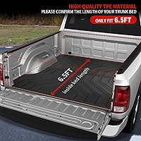 Vista 3 de Tapete de cama compatible con Dodge Ram 1500 2019-2024, alfombrilla de cama de 6.5 pies para todo tipo de clima, forro de cama de 6.5 pies