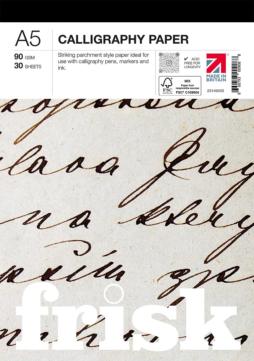 Frisk Parchment Calligraphy Paper Pad A5,