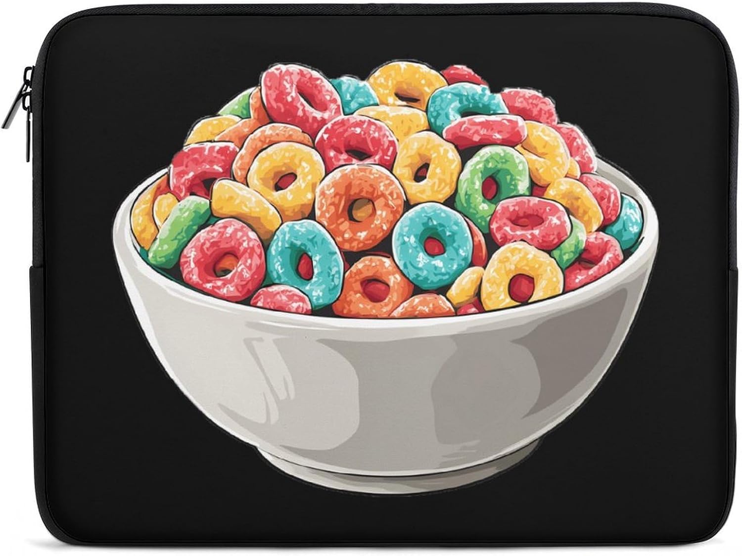 Bowl Filled Cereals Loops Laptop Case Sleeve Computer Tablet Bag