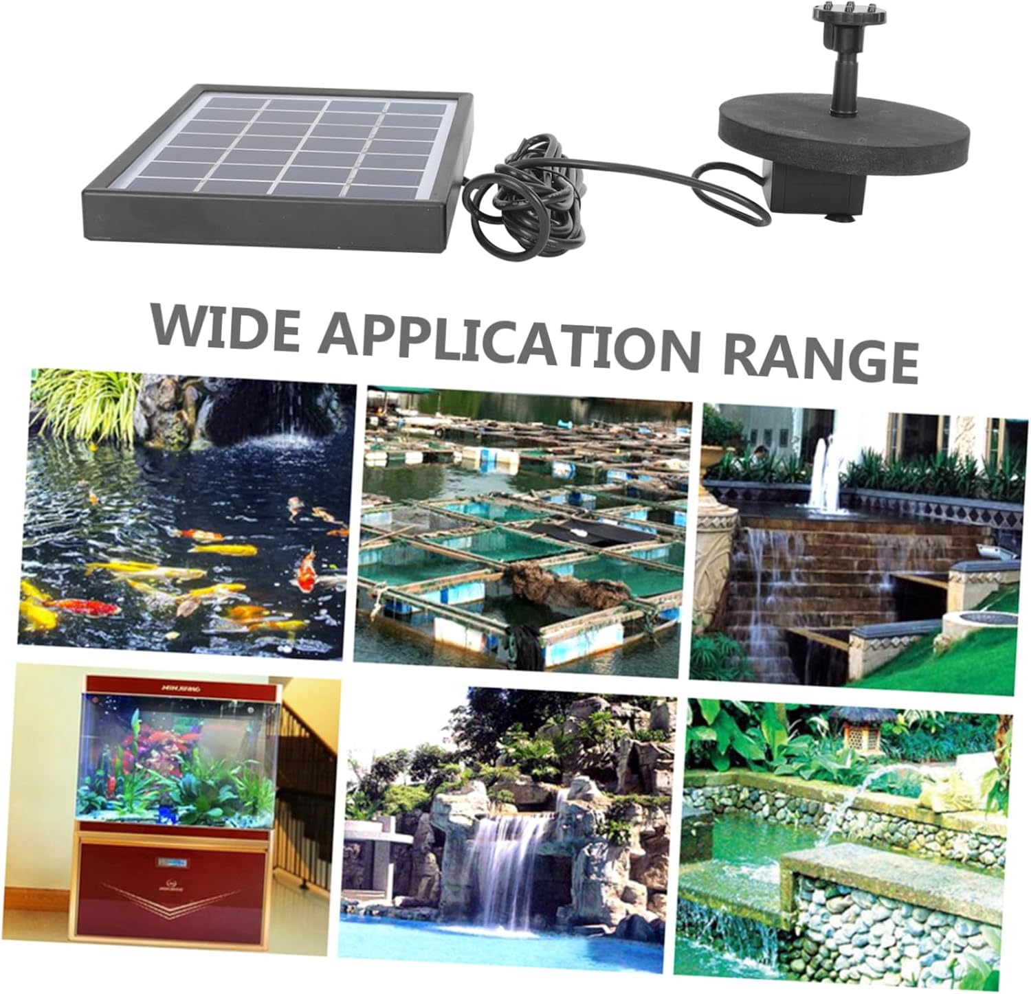 Outdoor Solar Fountain Pump Kit Sprinklers for Garden and Pond 1 Set Solar-Powered Water Feature Bird Bath Pump Nozzles